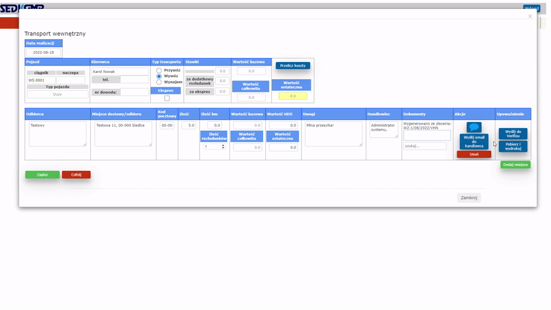platforma logistyczna do Comarch ERP XL